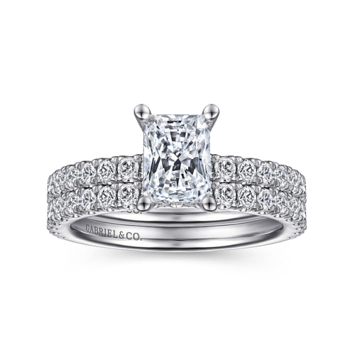 14K White Gold Diamond Matching Wedding Band