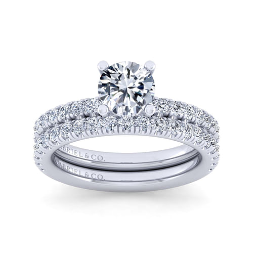 14K White Gold Diamond Matching Wedding Band