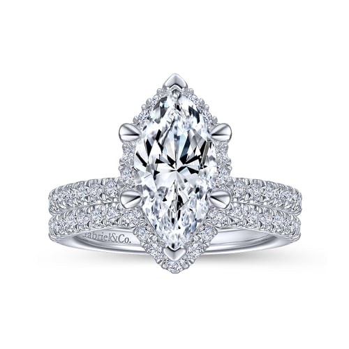 14K White Gold Diamond Matching Wedding Band