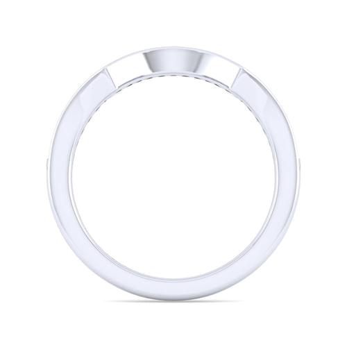 14K White Gold Diamond Matching Wedding Band