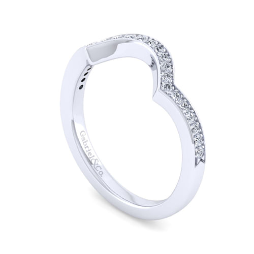 14K White Gold Diamond Matching Wedding Band