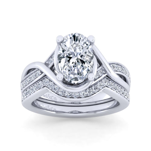 14K White Gold Diamond Matching Wedding Band