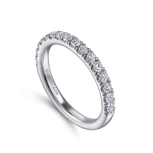 14K White Gold Diamond Matching Wedding Band