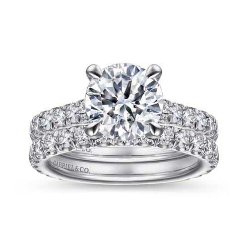 14K White Gold Diamond Matching Wedding Band