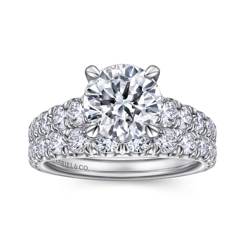 14K White Gold Diamond Matching Wedding Band