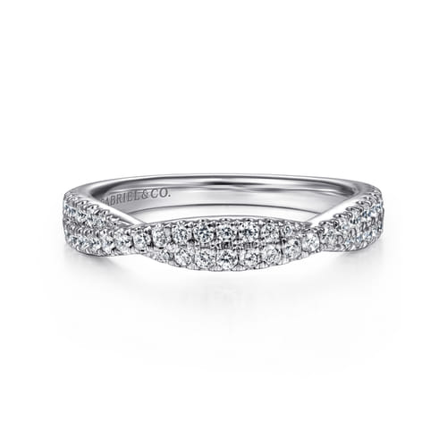 14K White Gold Diamond Matching Wedding Band