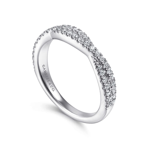 14K White Gold Diamond Matching Wedding Band