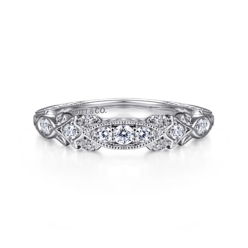 14K White Gold Diamond Matching Wedding Band