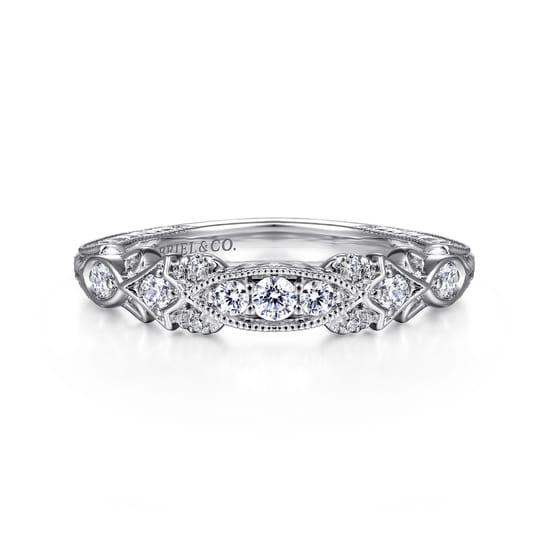 Gabriel - 14K White Gold Diamond Matching Wedding Band