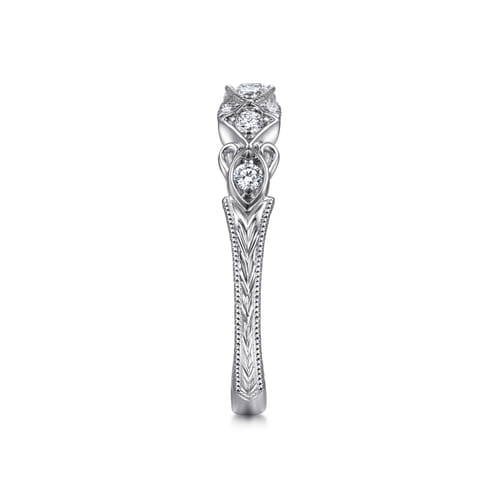 14K White Gold Diamond Matching Wedding Band