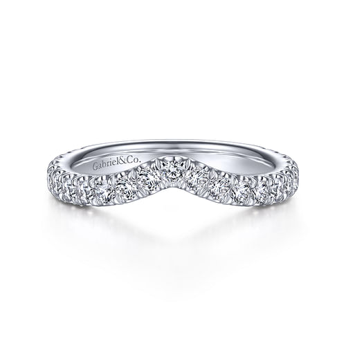 14K White Gold Diamond Matching Wedding Band