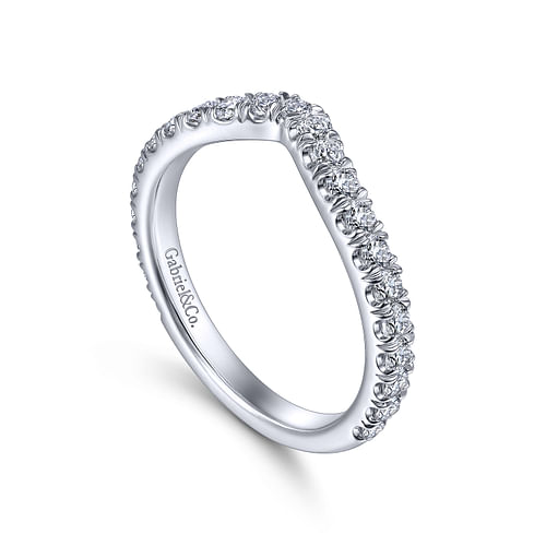 14K White Gold Diamond Matching Wedding Band