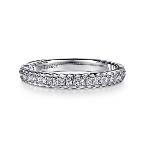 14K White Gold Diamond Matching Wedding Band