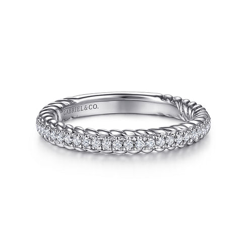 14K White Gold Diamond Matching Wedding Band