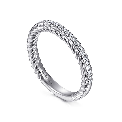 14K White Gold Diamond Matching Wedding Band