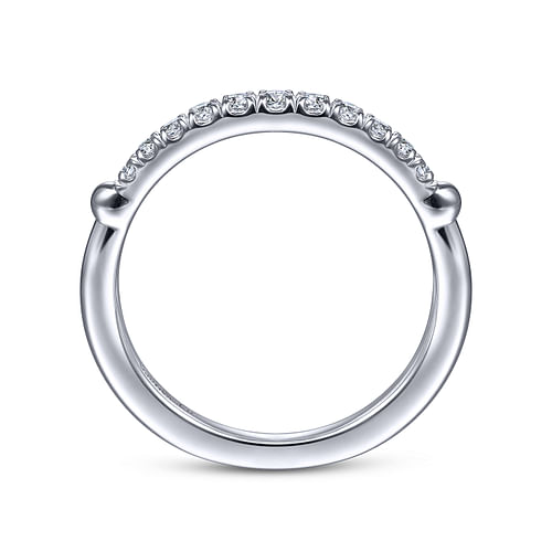 14K White Gold Diamond Matching Wedding Band