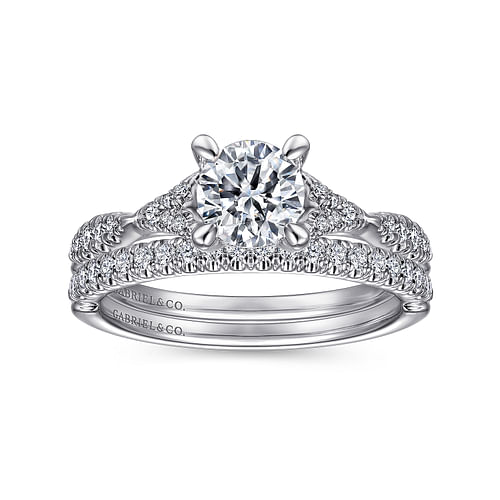 14K White Gold Diamond Matching Wedding Band