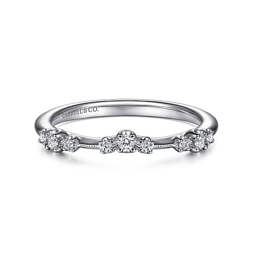 14K White Gold Diamond Matching Wedding Band