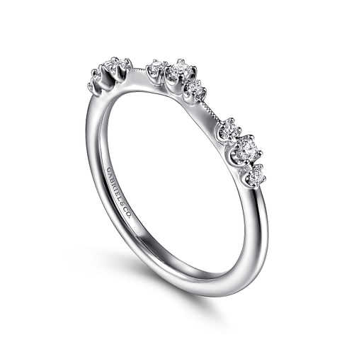 14K White Gold Diamond Matching Wedding Band