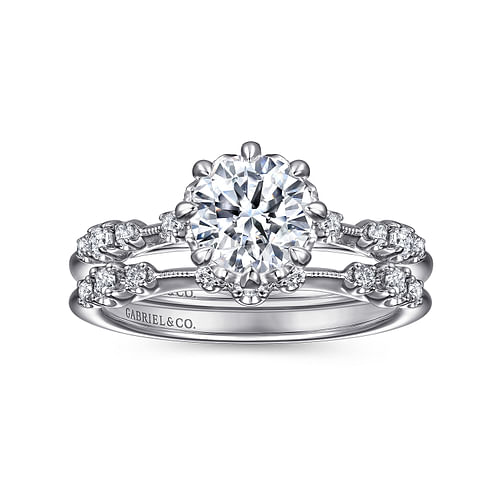 14K White Gold Diamond Matching Wedding Band