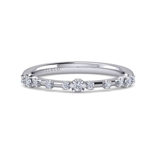 14K White Gold Diamond Matching Wedding Band