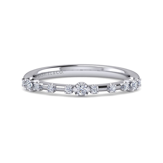 Gabriel - 14K White Gold Diamond Matching Wedding Band