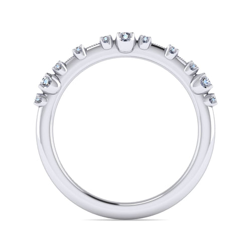 14K White Gold Diamond Matching Wedding Band