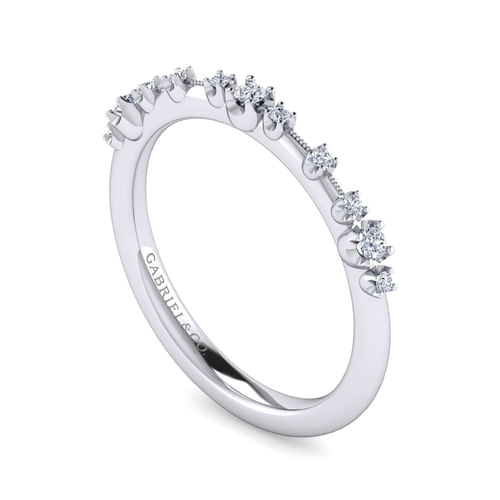 14K White Gold Diamond Matching Wedding Band