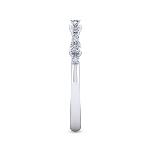14K White Gold Diamond Matching Wedding Band