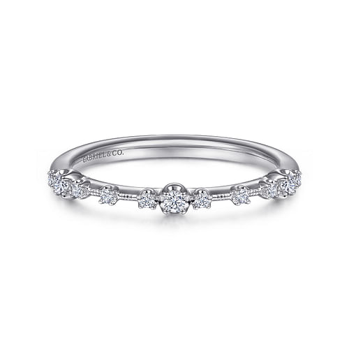 14K White Gold Diamond Matching Wedding Band