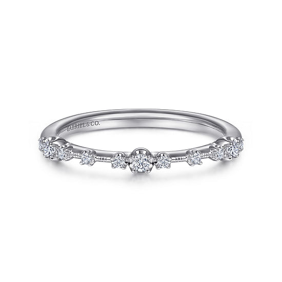 Gabriel - 14K White Gold Diamond Matching Wedding Band