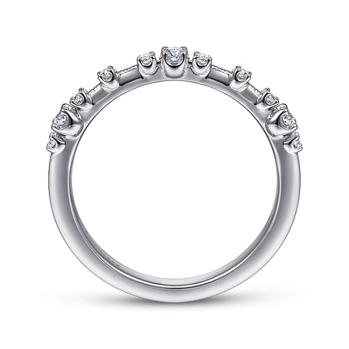 14K White Gold Diamond Matching Wedding Band