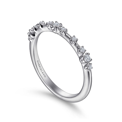 14K White Gold Diamond Matching Wedding Band