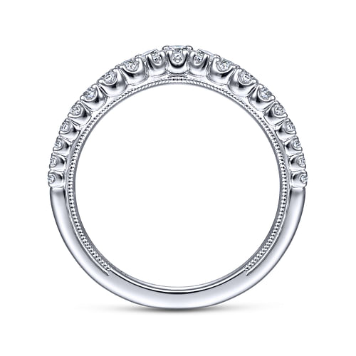 14K White Gold Diamond Matching Wedding Band