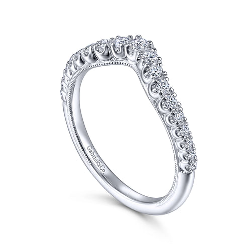 14K White Gold Diamond Matching Wedding Band