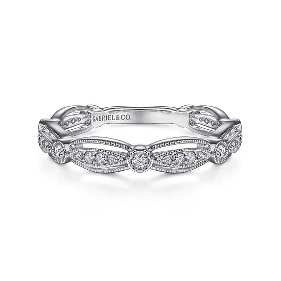 Gabriel - 14K White Gold Diamond Matching Wedding Band