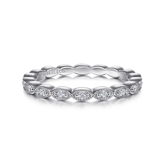 Gabriel - 14K White Gold Diamond Matching Wedding Band
