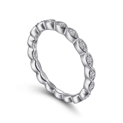 14K White Gold Diamond Matching Wedding Band