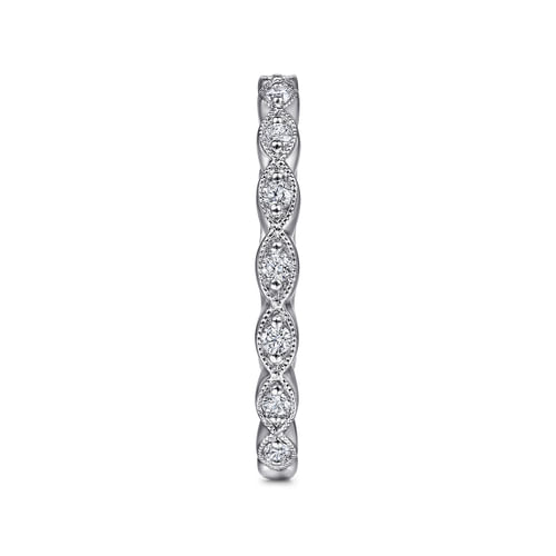 14K White Gold Diamond Matching Wedding Band