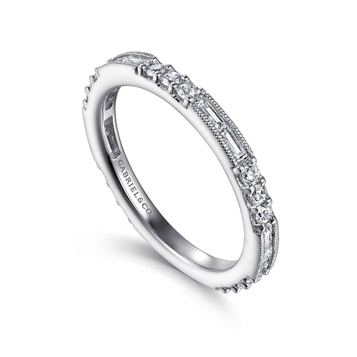 14K White Gold Diamond Matching Wedding Band