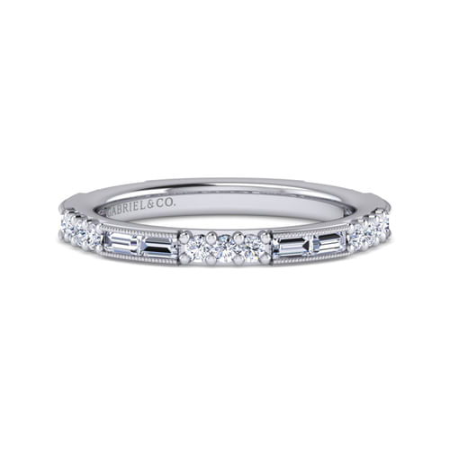 14K White Gold Diamond Matching Wedding Band