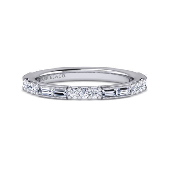 Gabriel - 14K White Gold Diamond Matching Wedding Band
