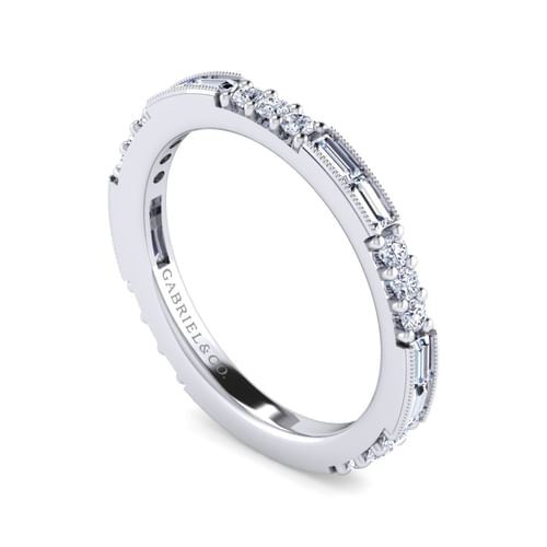 14K White Gold Diamond Matching Wedding Band