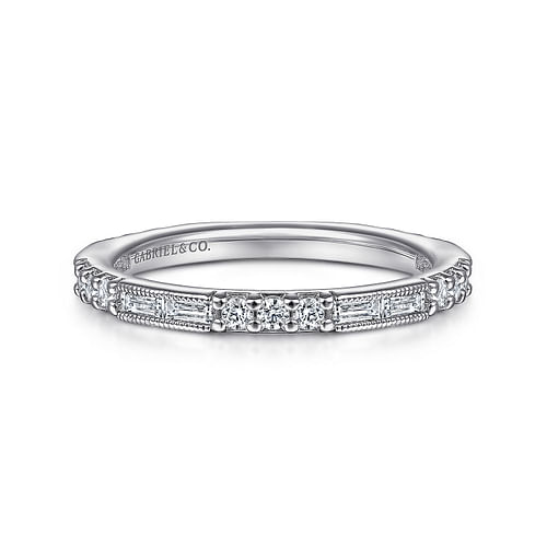 14K White Gold Diamond Matching Wedding Band