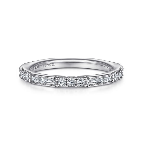 Gabriel - 14K White Gold Diamond Matching Wedding Band