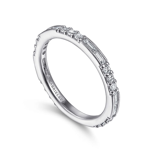 14K White Gold Diamond Matching Wedding Band