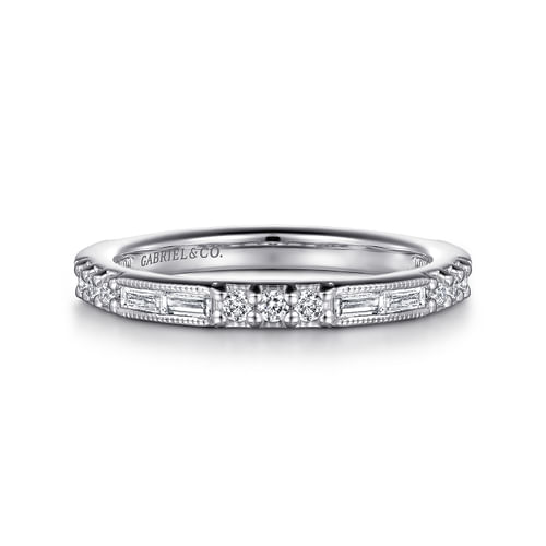 14K White Gold Diamond Matching Wedding Band