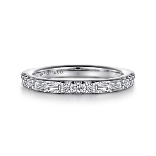 14K White Gold Diamond Matching Wedding Band
