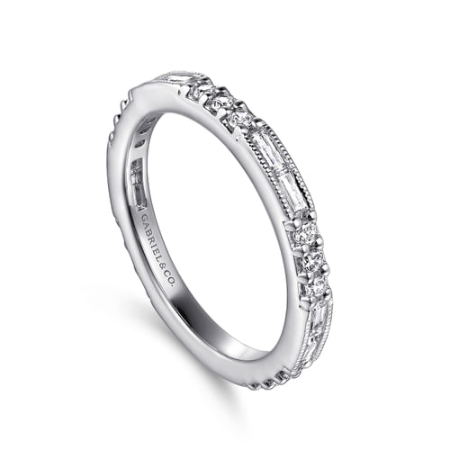 14K White Gold Diamond Matching Wedding Band