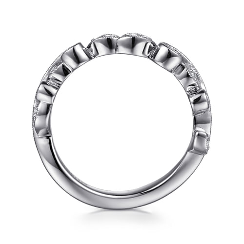 14K White Gold Diamond Matching Wedding Band